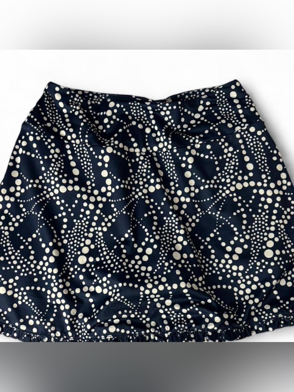Women's Navy Blue Dot-Print Skirt